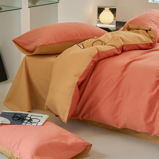 【四季可用】40支新疆长绒棉火山全棉磨毛纯色床品单件、单被套、单床笠、枕套 商品图1