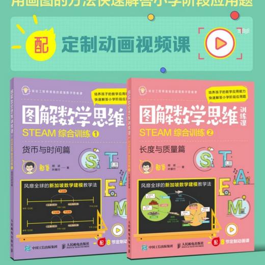 图解数学思维训练课：STEAM综合训练1+STEAM综合训练2  多SKU 商品图0