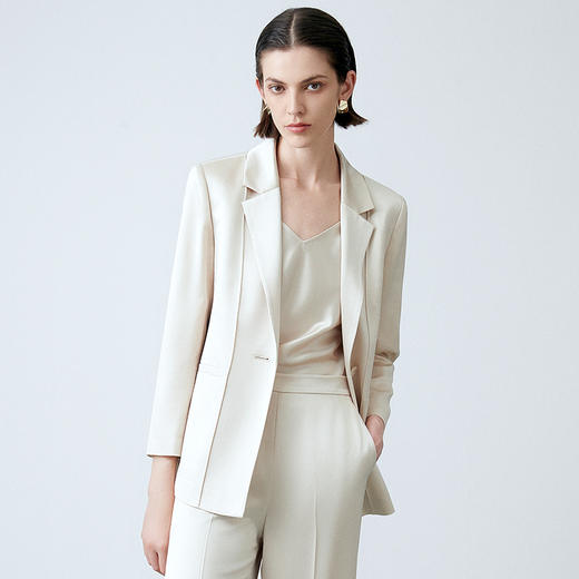 EITIE爱特爱春季新款简约通勤西装外套女7703413 商品图3