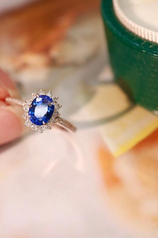 1.23ct刻面蓝宝石戒指 商品图2