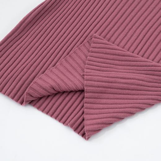 茧墨 抗起球安迪绒竖条纹高领套头毛衣 商品图2