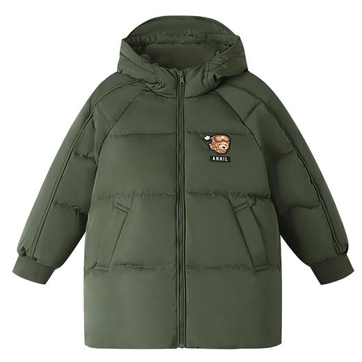 【轻暖0~10℃】男童三防中长款羽绒服冬季新款安奈儿童装EB445625 商品图7