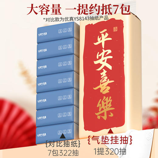 【福气临门！喜乐常在】植护礼品挂抽2提悬挂式抽纸巾平安喜乐提装活动送礼纸面巾量。ry 商品图1