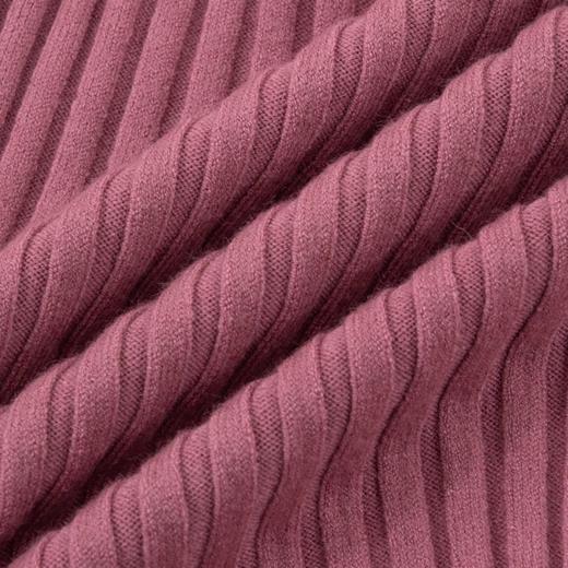 茧墨 抗起球安迪绒竖条纹高领套头毛衣 商品图4