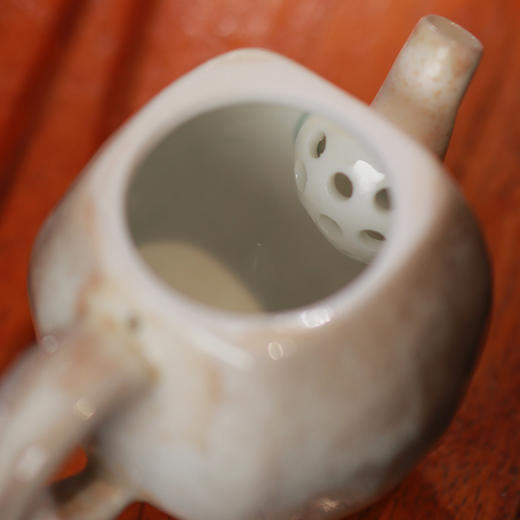 【林栖好物】【手捏瓜棱壶】满容：100ml 李现锋纯手工柴烧壶 商品图2