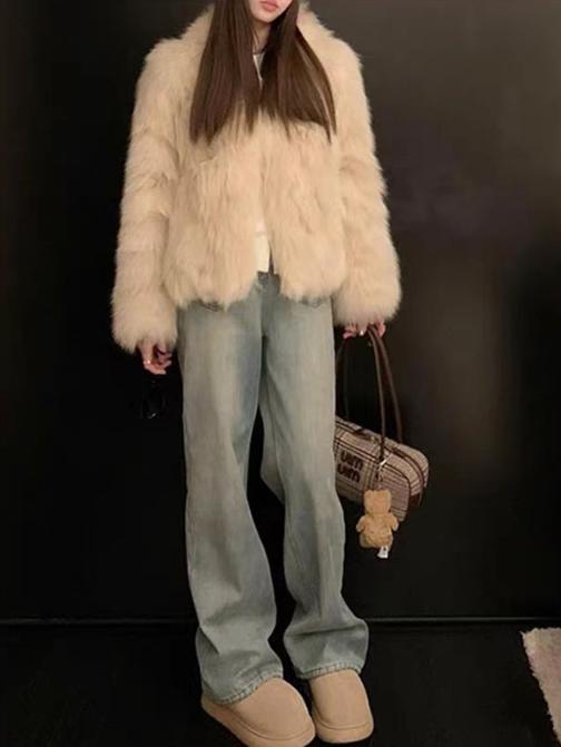 <曾小咸推荐>2.27爆款现货秒杀 ！微信超特价！浅蓝色薄绒直筒牛仔裤 日常199.99 立减100 秒杀99.99！！ 商品图4