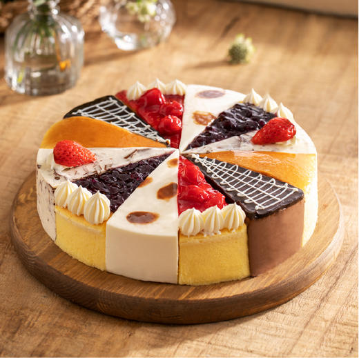 幸福西饼-【12块分享】花镜，一次品尝6种美味蛋糕12块，破解选择困难症 商品图0