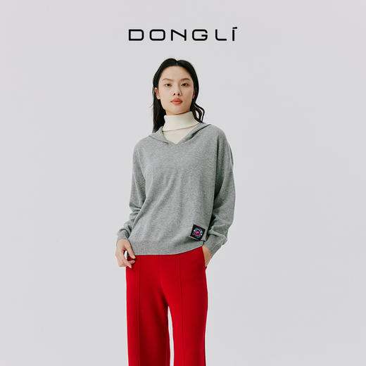 东黎 • 山羊绒女士秋冬蛇来运转连帽套衫 5010 商品图3