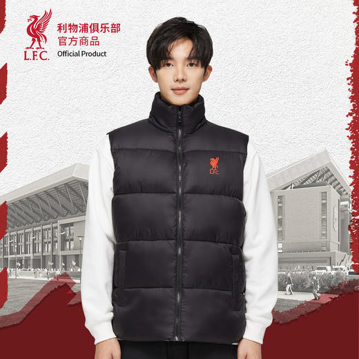 【官方正版】利物浦俱乐部｜黑色运动棉马甲足球迷秋冬保暖内搭 商品图0