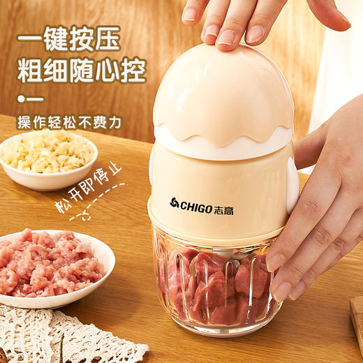 志高婴儿宝宝辅食机电动绞肉机搅拌米糊迷你家用多功能料理机打泥 商品图0