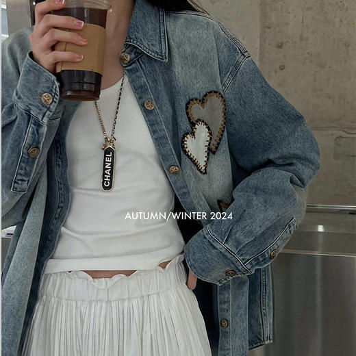 【顺丰包邮】34516 洛诗琳美式设计感水洗蓝宽松牛仔外套女456 商品图4