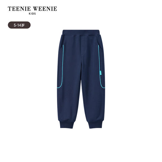 TeenieWeenie Kids小熊童装男童侧面拼接撞色嵌条卫裤TKTM256316N 商品图5