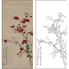 俞致贞花鸟工笔画白描底稿竖幅临摹勾线高清打印稿ZZ37 商品缩略图0