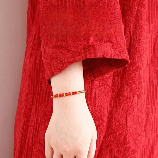 【吉祥如意，阖家欢乐福满门】2025年蛇年本命年红绳手链 男女情侣礼物 手工编织 民族风蛇结红手绳-QQ 商品图3