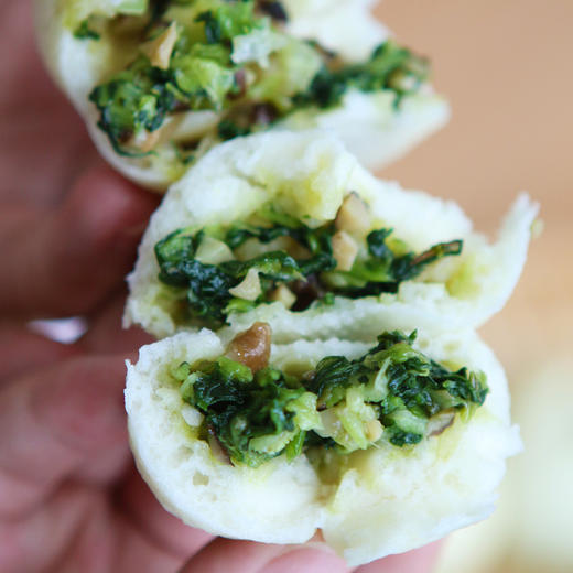 100多年历史的非遗嵊州小笼包 青菜包540克（约20个装）鲜肉和梅干菜肉包800g（约30个） 商品图5