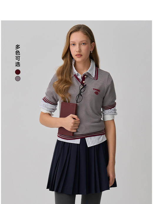 Teenie Weenie小熊卡通字母毛衣女夏季女毛衫TTKW256306N 商品图0