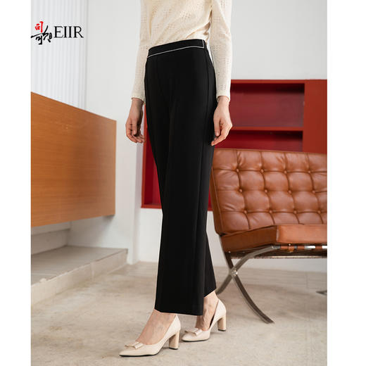 司歌直筒裤弹力显瘦长裤D901248X 商品图1