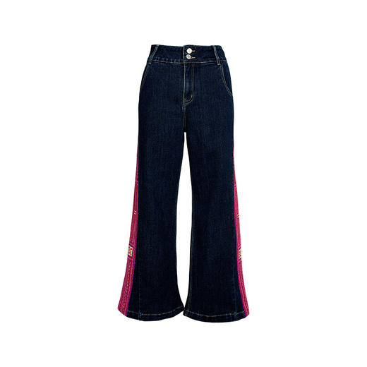 【现货】古渡轻舟绣花牛仔阔腿裤 | 版型好正 显瘦 商品图5