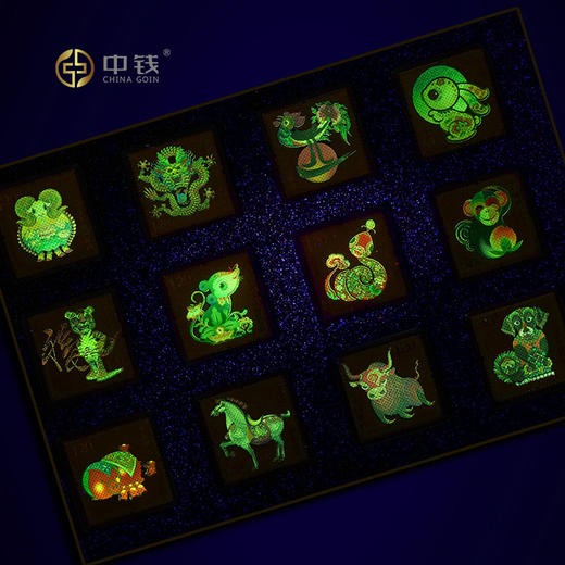 中国集邮 十二生肖邮票金套装 带礼盒 商品图2