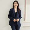【上衣+裤子】罗蒙春秋双排扣西服套装女士商务通勤职业时尚百搭西装两件套 商品缩略图8