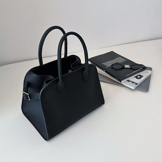 【顺丰包邮】34115 洛诗琳极简质感头层牛皮荔枝纹手提包0130 商品图0