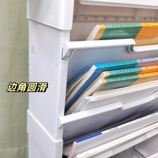 悟生可折叠多功能桌边放书架，轻松整理桌面方便又实用 商品图1