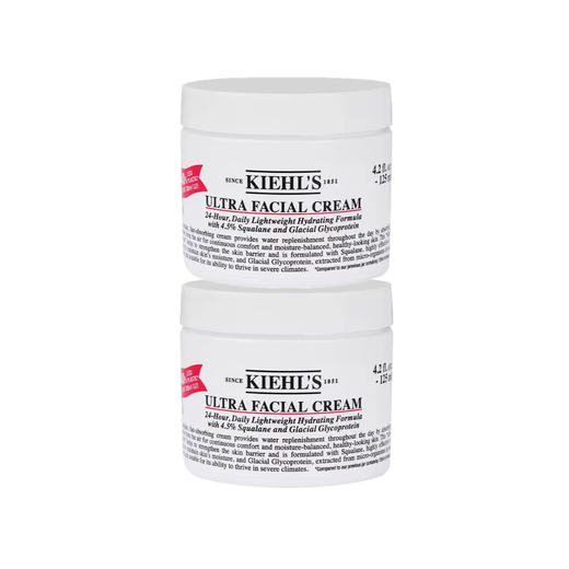 【限时一天 加赠高保湿水中样40ml】科颜氏 Kiehl's 高保湿面霜 125ml*2 商品图2