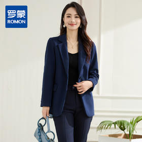 罗蒙秋冬季磨毛小西装外套女士休闲百搭通勤一粒扣单西服上衣外套女