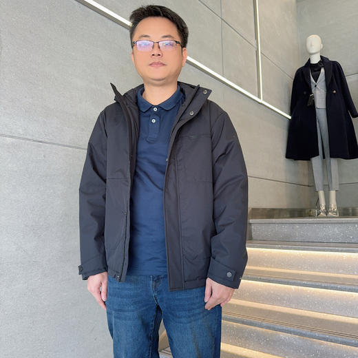 佐丹奴梭男装织棉衣连帽保暖商务休闲宽松棉衣外套01074609 商品图0