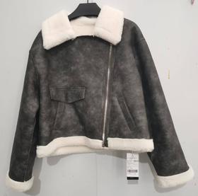 ZB个性斜拉链皮毛一体外套 冬季 409024858711