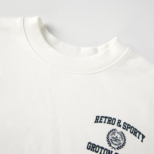 ROMI STUDIO“美式休闲”高支棉圆领宽松印花套头卫衣 RW25SSX0120 商品图2