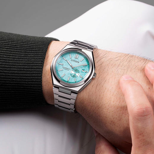 西铁城/CITIZEN新款机械表舒博钛腕表商务休闲男表NJ0180-80M 商品图5