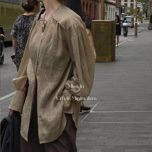 【顺丰包邮】20329 洛诗琳清雅别致高级感新中式天丝混纺衬衫女9682 商品图4