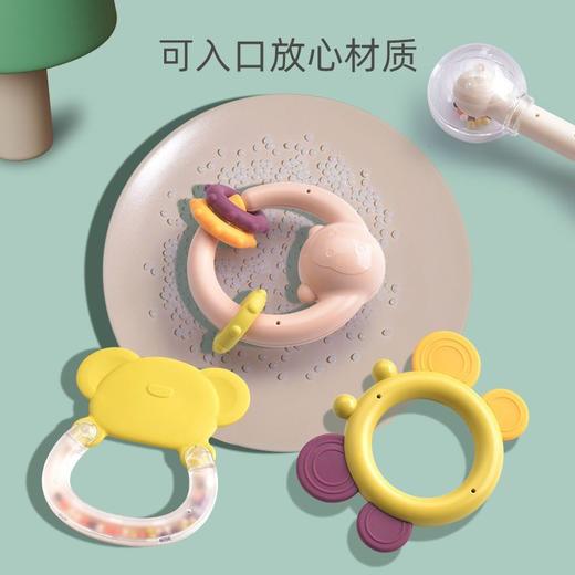 婴儿手摇铃玩具0-1岁可咬牙胶新生宝宝益智早教抓握3-6月幼儿安抚 商品图1
