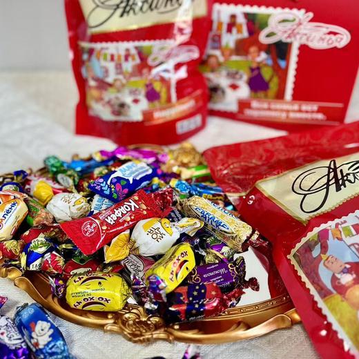 俄罗斯混装糖果，巧克力夹心系列、 多种口味年货礼盒 商品图3