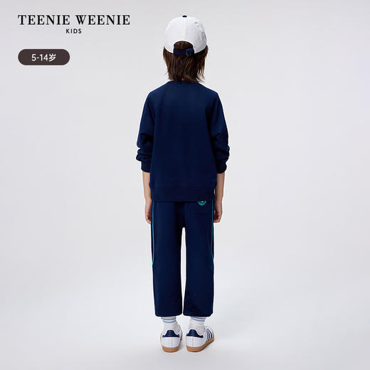 TeenieWeenie Kids小熊童装男童侧面拼接撞色嵌条卫裤TKTM256316N 商品图3