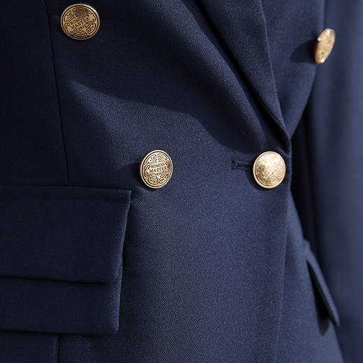 【上衣+裤子】罗蒙春秋双排扣戗驳领西服套装女士商务通勤职业西装两件套 商品图11