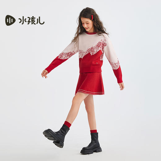 【新年系列】水孩儿童装2024冬季新款女童套装甜美洋气喜庆舒适柔软 商品图5