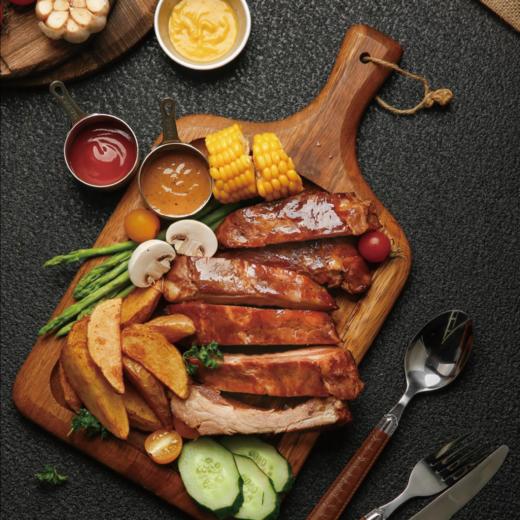荷美尔美式烤猪肋排10kg(114729)加热烧烤即食调理腌制猪排半成品餐厅西餐商用(顺丰发货) 商品图5