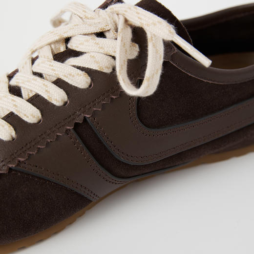 ROMI STUDIO“复古氛围” 丝光牛反绒拼头层牛皮德训鞋 RW24LP30908 商品图3