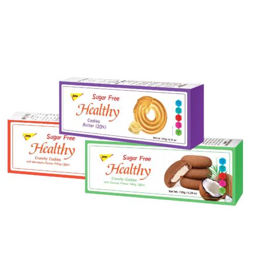 捷森无糖玛奇朵味/椰子味夹心曲奇饼干150g/无糖黄油曲奇饼干135g 糖友订制酥香可口 152744/152743/152745 商品图0