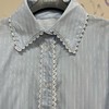 两三事2024冬季新款百搭浅蓝色长袖衬衫女宽松 商品缩略图2