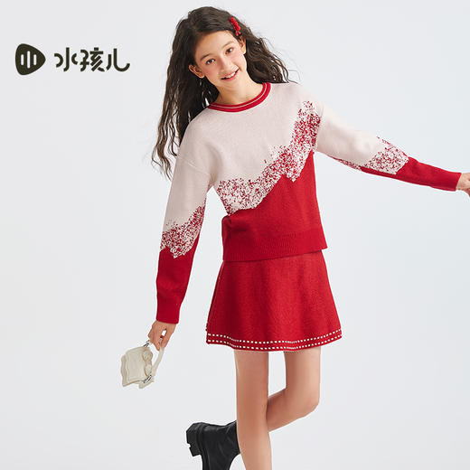 【新年系列】水孩儿童装2024冬季新款女童套装甜美洋气喜庆舒适柔软 商品图1