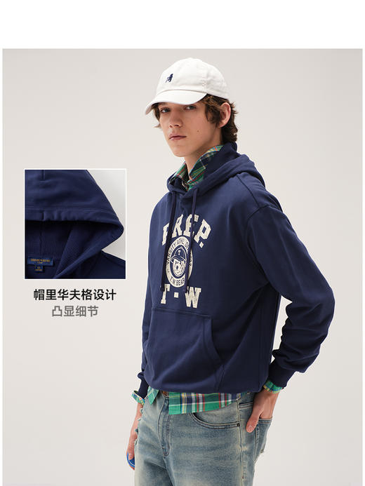 Teenie Weenie小熊男装卡通字母连帽卫衣男夏季TNMW256303I 商品图3
