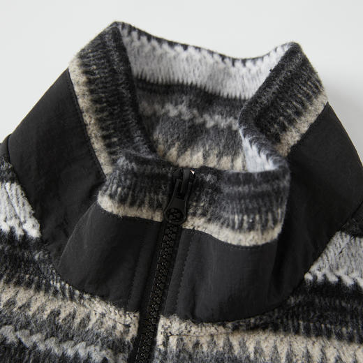 ROMI STUDIO“冬日松弛”费尔岛复古花纹绒感宽松外套 RW24WW41306 商品图2