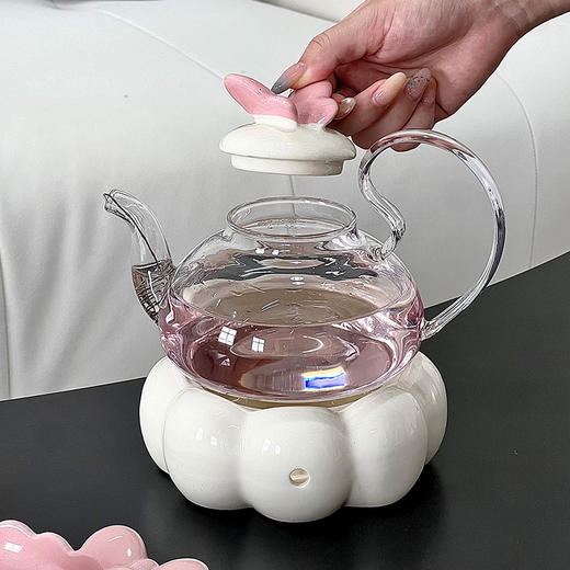 【敲高颜值！蝴蝶花茶壶套装】送礼花茶壶套装家用商用餐厅高颜值蜡烛加热花茶壶杯子。ry 商品图9