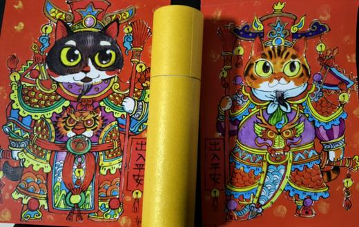 泡面猫丨猫猫门神筒装 商品图0