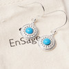 EnSage Turquoise Carved Earrings 925银 绿松石雕刻耳钉 商品缩略图3
