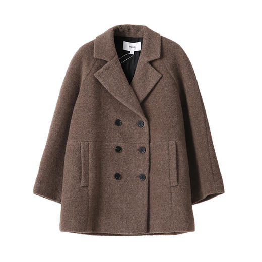 VIMAGE纬漫纪休闲直筒保暖宽松羊毛羊绒毛呢大衣冬新款V2214808 商品图6