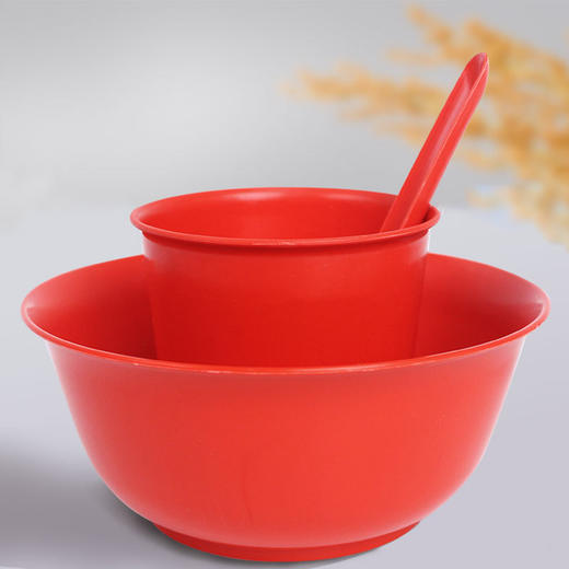 「19.9到手10人份！一次性套装」一次性碗筷杯三件套 组合酒席用红色婚宴新年过年家用套装稻壳餐具10人份餐饮用具 商品图4